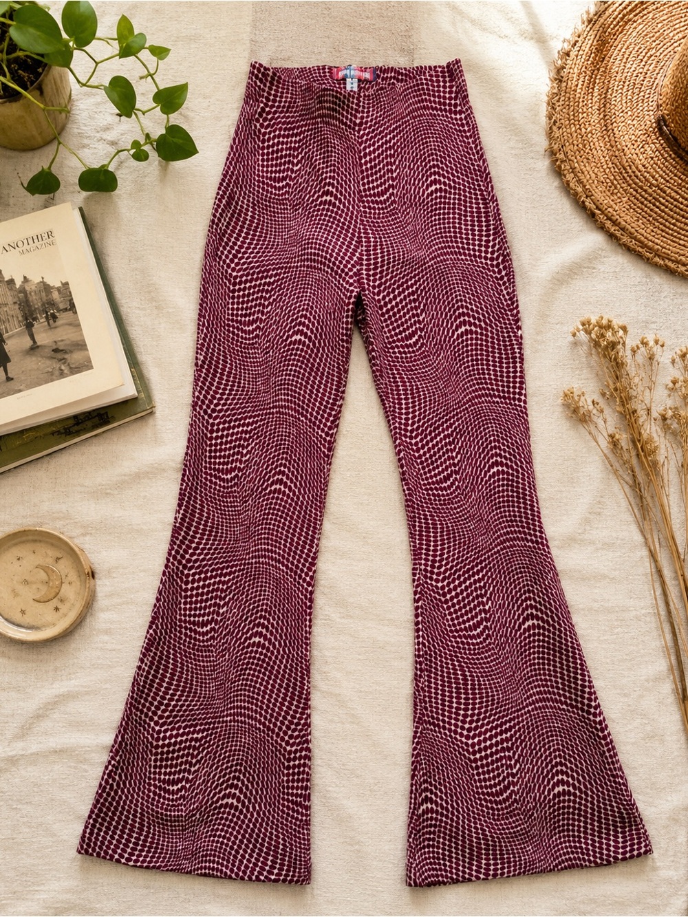 Urban Outfitters Y2K Psychedelic Print Flare Pants S
